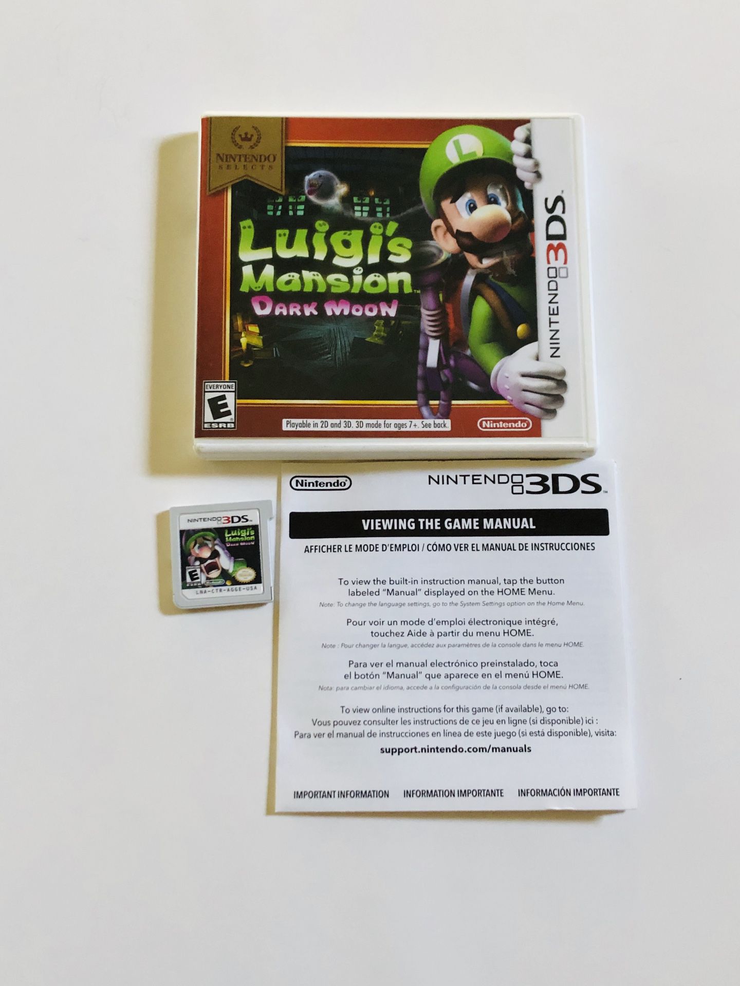 Luigi’s mansion dark moon Nintendo 3ds