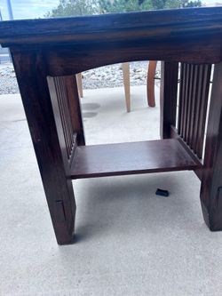 Mission Style Wood End Table
