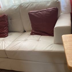Sofa De Piel Blanco