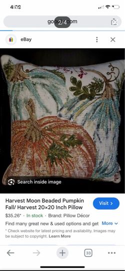 Harvest moon beaded pillows