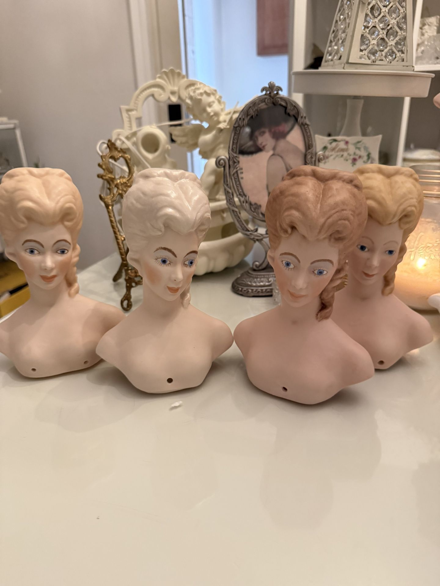 victorian lady Porcelain busts