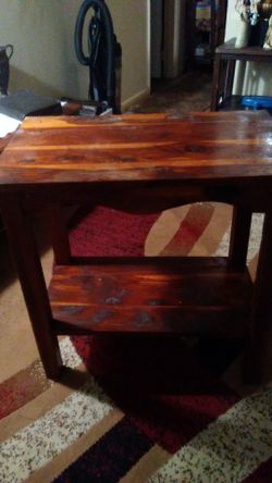 Solid wood plant table