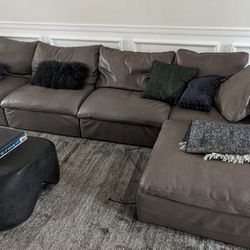 Restoration Hardware Leather Couch