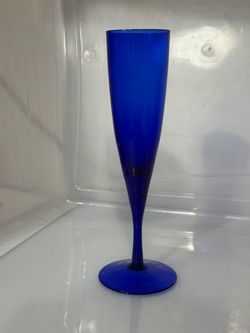 Cobalt Blue Champagne Flute