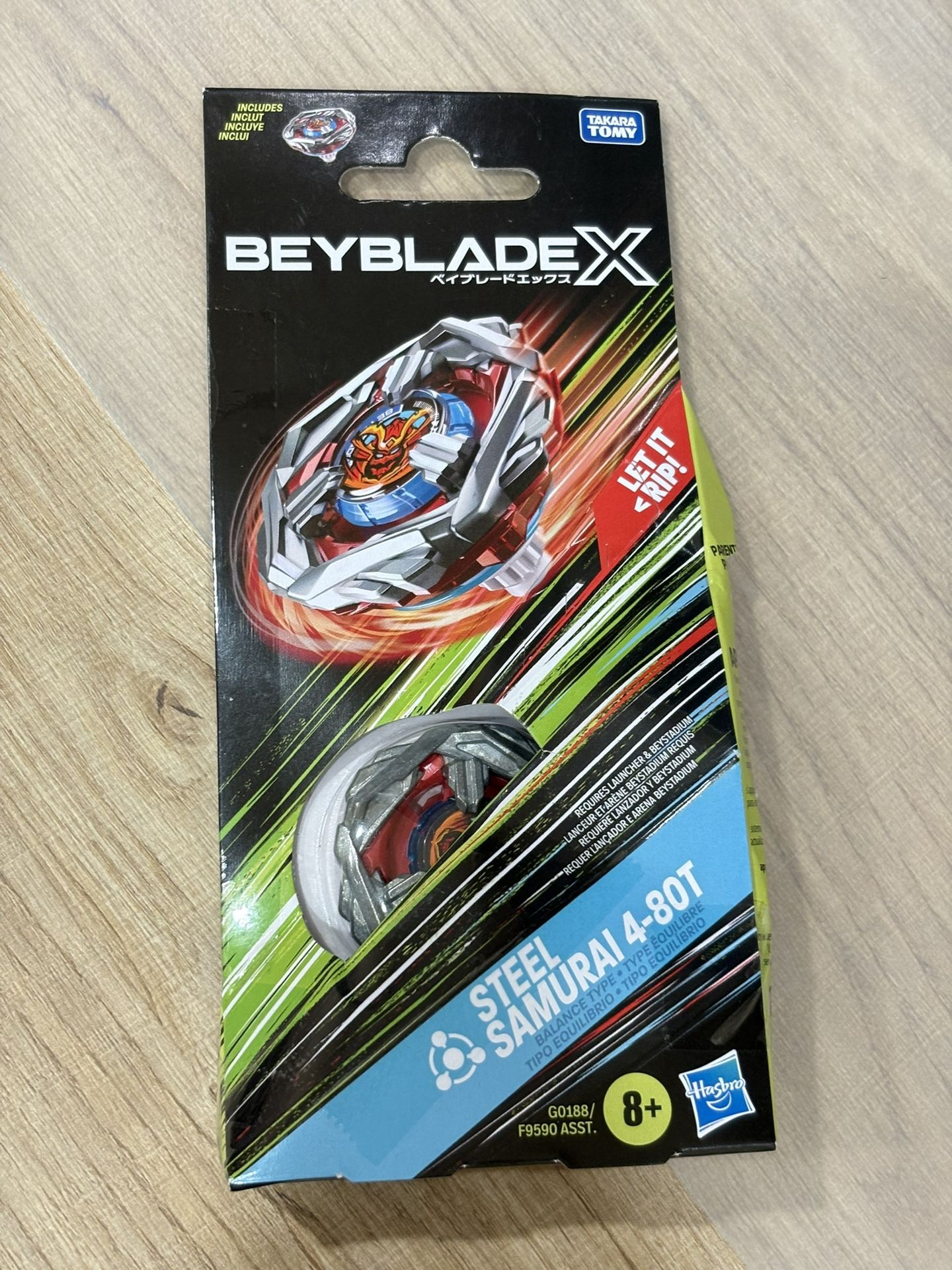 Hasbro Takara Tomy BEYBLADE X Horn Rhino 3-80S Let It Rip Defense Type Blade NEW