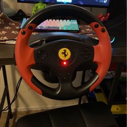 Thurstmaster Ferrari Red Legend Edition Simulation Steering Wheel All Buttons And Pedals Work