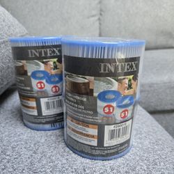 2 Twin Packs Intex Filter Cartridge For Blow Up Hot Tub/jacuzzi 