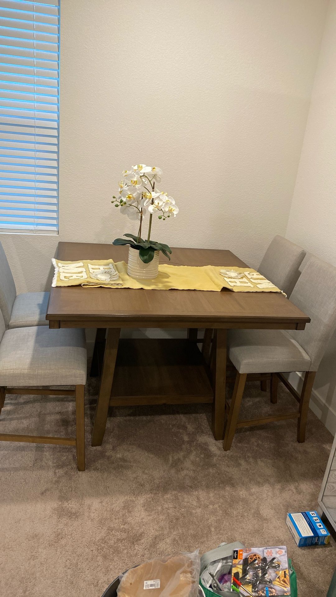 Dinning Table Of 4 New With The Lazy SusanIn the Middle