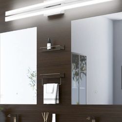 PRESDE 48inch Dimmable LED Bathroom Vanity Light Fixtures Over Mirror Modern Chrome Bath Lighting