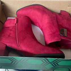 Shoes Red Suede
