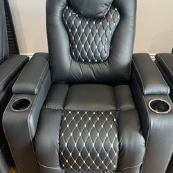All 3 Movie Recliners Only $300-Brand New-leather-Bonzy