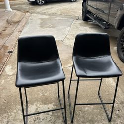 Black High Bar Stools 