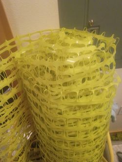 Roll of green plastic netting