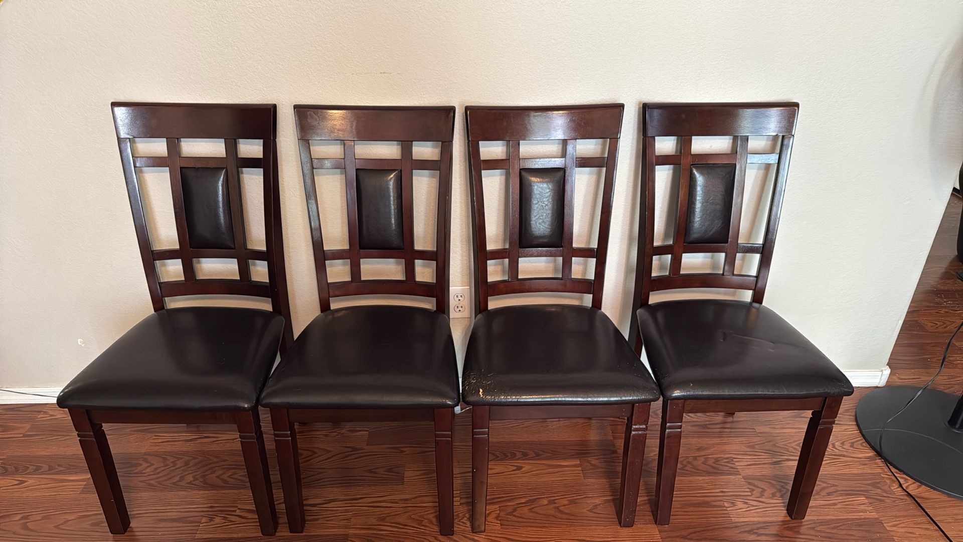 4 Wooden Brown Chairs
