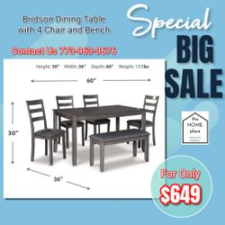 New Arrival!!! 🚨 Brand New Table With 4 Chairs And Bench, Ready For Delivery 🚛