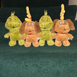 Grinch and Max stuffed bears