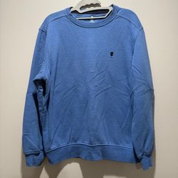 Izod Men's Blue Fleece Crewneck Sweatshirt - Small