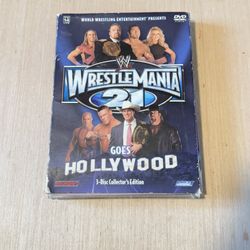 WWE Wrestlemania 21 Goes Hollywood 3-Disc Collectors Edition Used Used Read Info  