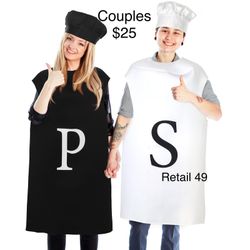 Salt and Pepper Couple Costume One Size / Disfraz Sal y Pimienta
