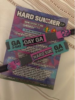 3: 2-DAY GA HARD SUMMER WRISTBANDS