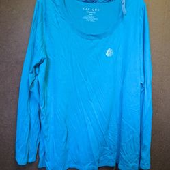 Cacique Blue Sleepwear Long Sleeve Top