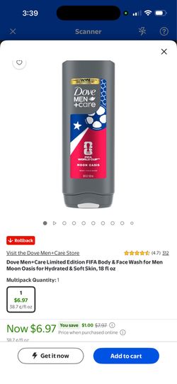 Dove body wash and deodorant