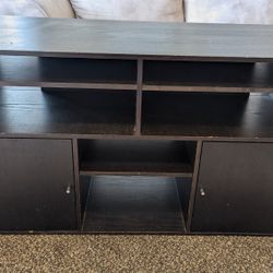Brown/black TV stand / Toy Storage Shelves