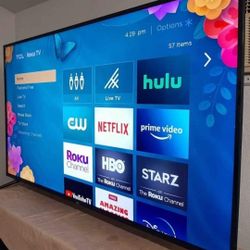 SMART  TV   TCL    55"  4K  ROKU   LED  HDR   DOLBY   VISION   FULL  UHD  2160p⛔ ( NEGOTIABLE  ) ⛔ FREE  DELIVERY⛔