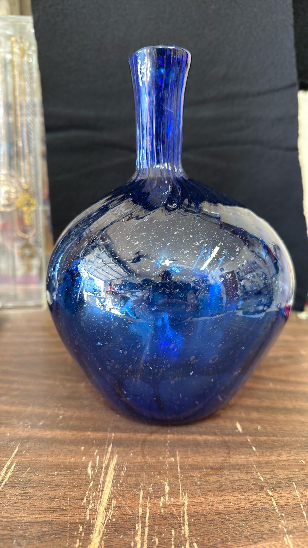 Cobalt Bleu Hand Blown Vase
