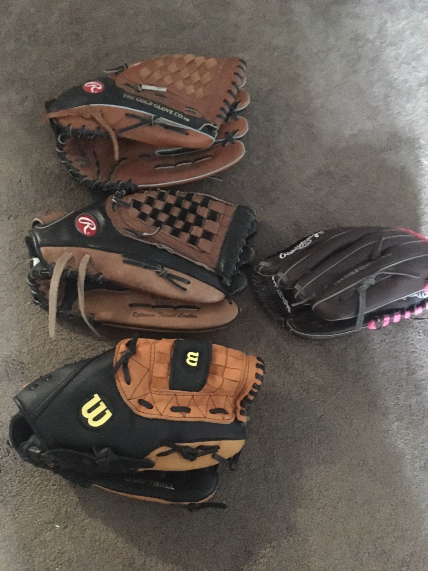 Baseball / Softball Gloves $25 Each 