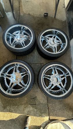 22 inch rims and tires obo