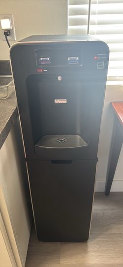 Black bottom load water dispenser
