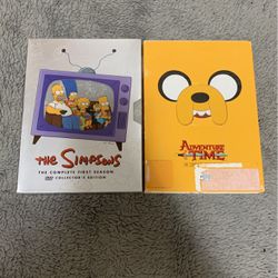 The Simpsons 1st Season & Adventure Time 5th Season DVD’s