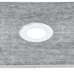 VEVOR Shower Curb Kit, 36"x36" Shower Pan Kit with 6.3" Central Drain, Lightweight EPS Shower Installation Kits with 2 Waterproof Cloths, Shower Pan S
