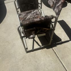 Two Camo Backpack Strap Camping Chairs