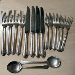16pc Gorham Lady Caroline Flatware Set Silverplate 1930