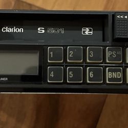 VINTAGE NOS CLARION S 501 CAR STEREO WITH CASSETTE PLL SYNTHESIZER TUNER