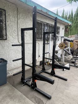 Rogue Half Rack Power Rack for sale w/Saftey spotter arms