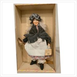 Vintage Effanbee Faith Wick "Hearth Witch" 18" Doll w/ Broom, Tags & Box