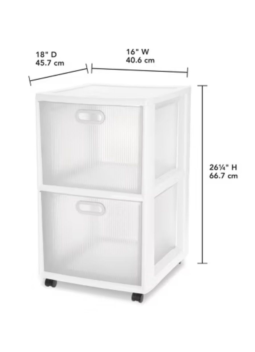 Sterilite 2 Drawer Storage Cart
