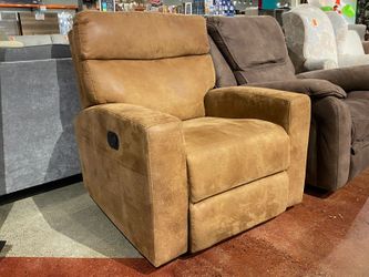 BRANDO Toffee Brown Manual Glider Recliner Armchair