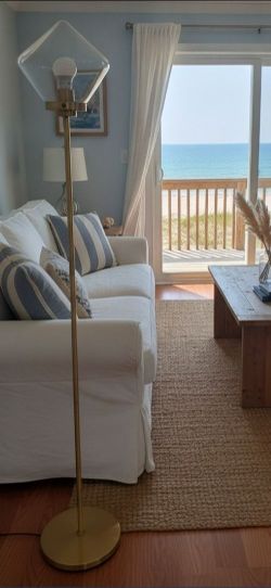 Gold floor lamp