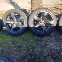 Set of Atlas Brand Tires & Wheels (245/45/20 ) for 2007-2013 Dodge Charger in Good Condition 