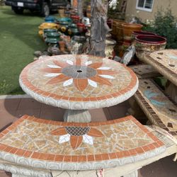 Concrete Patio Table Set