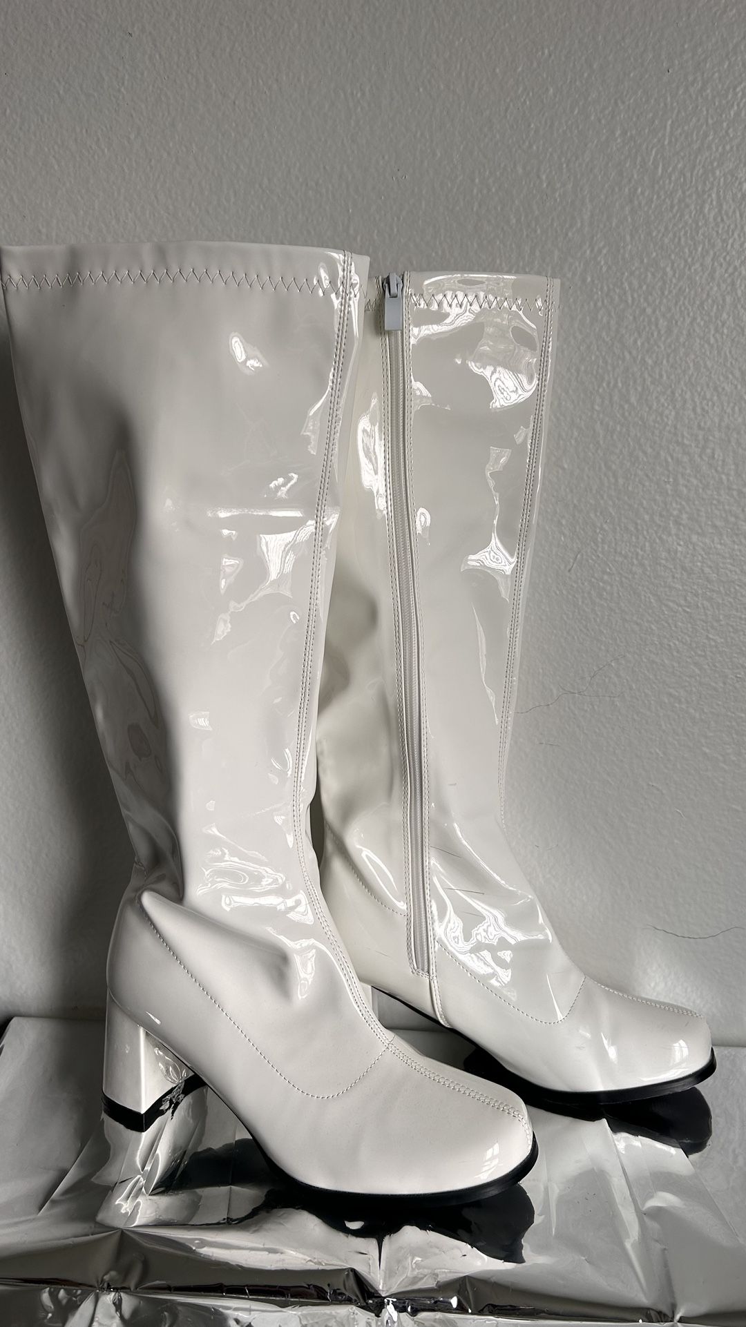 White Gogo Boots