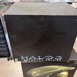 Legendary Halo 3 Limited Collector's Edition Master Chief Helmet Stand In Box With Game