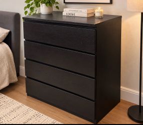 Black 4-Drawer Dresser