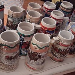 25 Ceramic Budweiser Steins