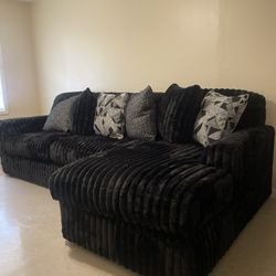 Brand New Couch Furry Black 
