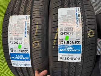 (2) 18” Kumho 225/60/18 brand new tires
